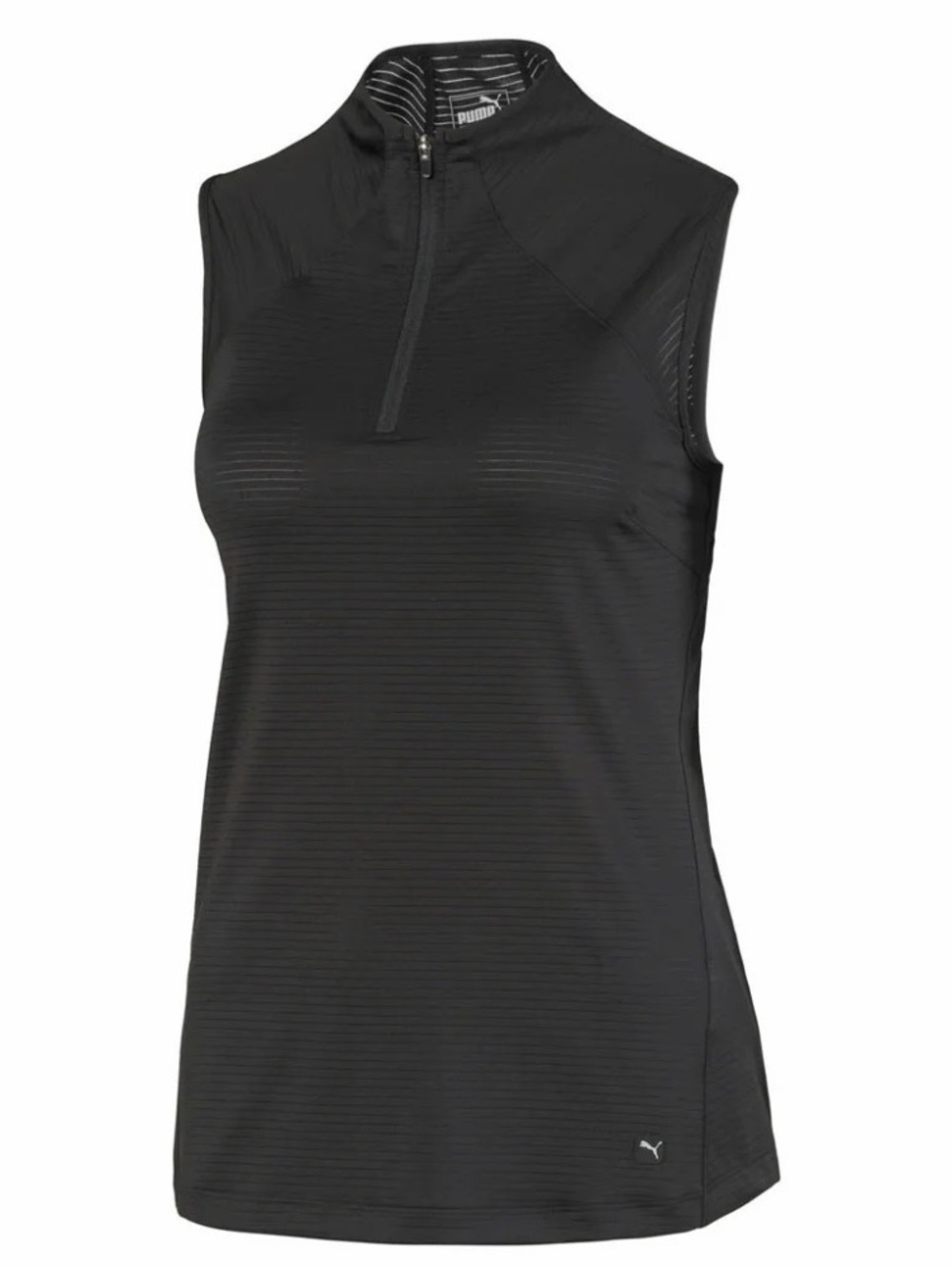 Puma Black Women’s Sleeveless Zip Mock Neck Tank